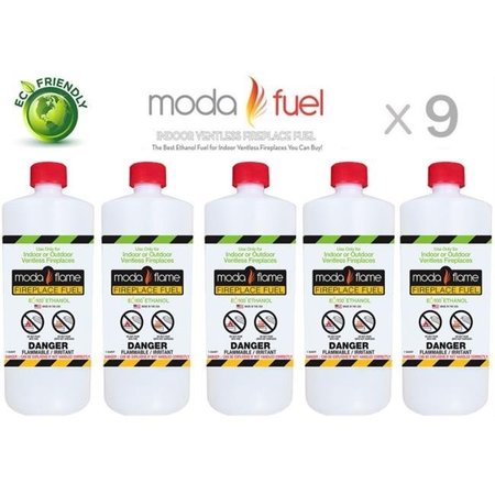 MODA FLAME Moda Flame 9PKPHC Moda Flame 1 Quart Bio Ethanol Fireplace Fuel 9 Bottles 9PKPHC